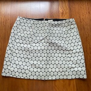 Jcrew White and Black skirt with pockets
